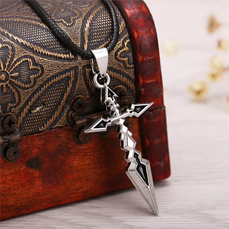 Colar anime fate stay night cruz pingente de metal colares figura ação coleção escudo cruz gargantilha colar
