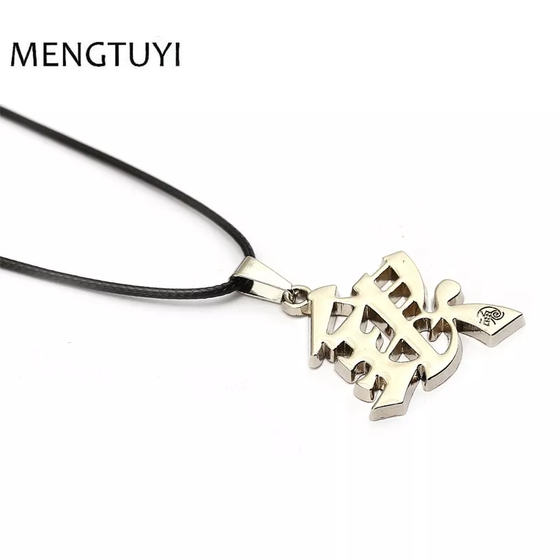 colar-anime-gintama-jewelry-fashion-choker-necklace-silver-chinese-characters-pendant