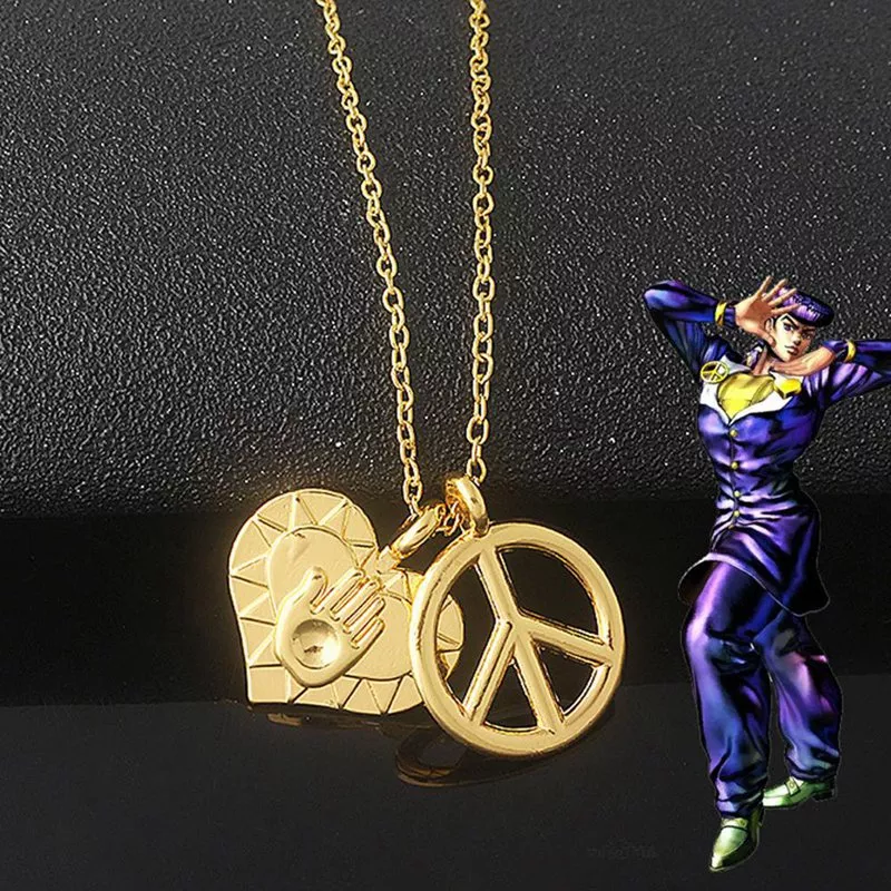 colar anime jojos bizarre adventure colares assassino rainha higashikata Colar Egipcio Egito Pingente de amuleto egípcio, colares com crucifixo, pingentes em aço inoxidável, símbolo da vida, colares com cruz, joias de presentes