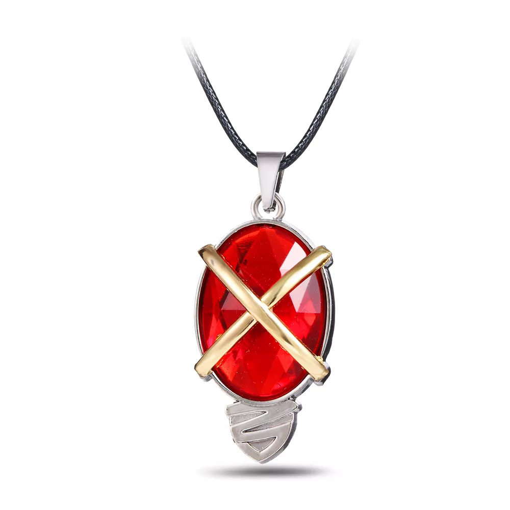 Colar anime lembrança shakugan no shana pingente colares de cristal vermelho colares colar de instrução acessórios de moda