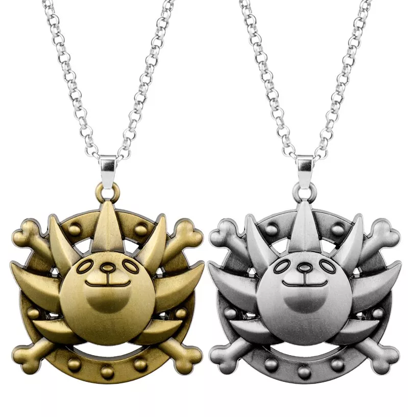 colar anime one piece colar leme cranio ossos ace chapeu mil navio Colar anime one piece colar leme crânio ossos ace chapéu mil navio ensolarado logotipo pingente colar collier gargantilha colar