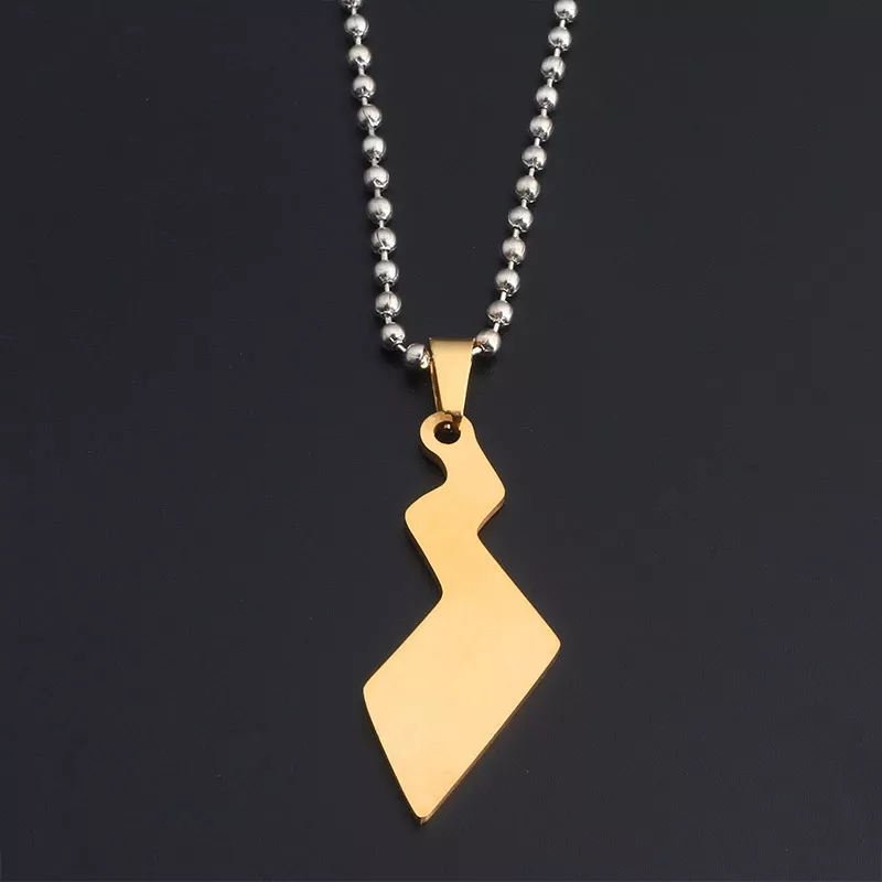 Colar Anime Pokemon Pikachu Dourado