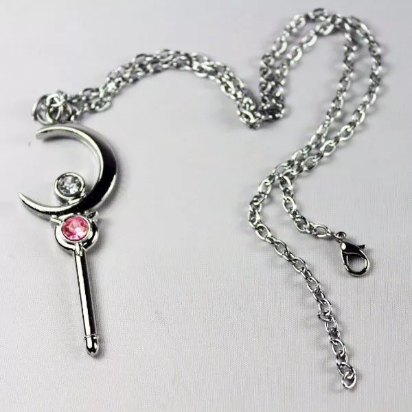 Colar Anime Sailor Moon Tsukino Usagi Moon Prata/Rosa