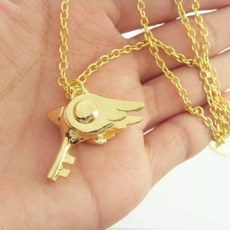 colar anime sakura card captor chave sakura kinomoto Colar The Legend Of Zelda Link Espada Removível Dourado