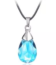 Colar Anime SAO Sword Art Online Kirito Asuna Cristal Azul