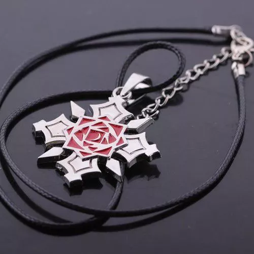 colar anime vampire knight rosa Colar Star Trek Nave Prata