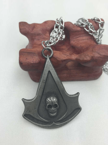 colar assassins creed iv 4 logo black flag edward metal Pelúcia Teenage Mutant Ninja Turtles As Tartarugas Ninja 30cm