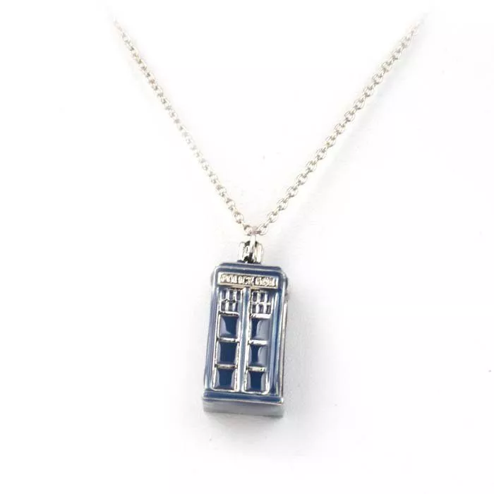 Colar BBC Doctor Dr Who TARDIS House Cabine Telefone England Inglaterra Inglês Azul