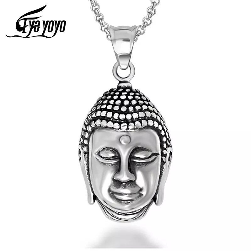 colar budha buda budda buda religiao religioso aco inoxidavel solido Colar Egipcio Egito Pingente de amuleto egípcio, colares com crucifixo, pingentes em aço inoxidável, símbolo da vida, colares com cruz, joias de presentes