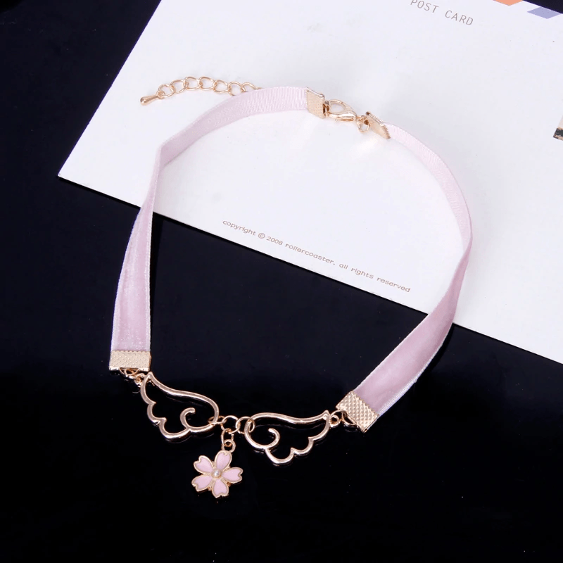 Colar Card Captor Sakura Anime Rosa Flor