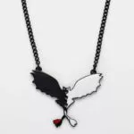 Colar Como Treinar Seu Dragão gargantilha como treinar seu dragão esmalte pingente preto arma corrente punk jóias comic crianças ketting colar feminino