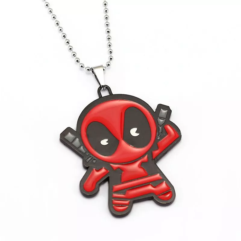 colar deadpool x men chibi super heroi Colar Hellboy Chibi Super-Herói