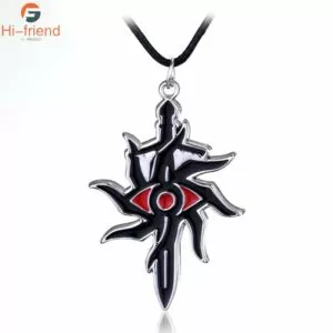 colar dragon age inquisition 3 de esmalte estilo punk espada grande olho masculino Colar Egipcio Egito Pingente de amuleto egípcio, colares com crucifixo, pingentes em aço inoxidável, símbolo da vida, colares com cruz, joias de presentes