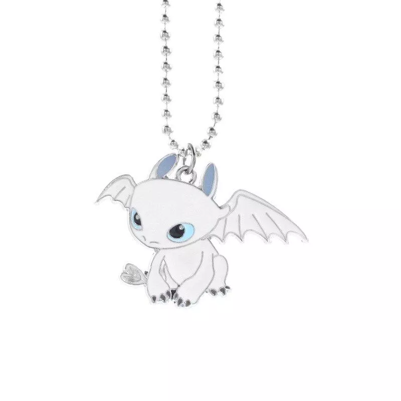 colar dreamworks como treinar seu dragao toothless furia da luz 2020 nova moda bonito esmalte strass panda pingente colar feminino cristal acessórios camisola colares jóias 50cm