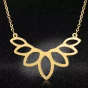 Colar flor de lótus colar lavixmia itália design 100% aço inoxidável colares para as mulheres super moda jóias presente especial