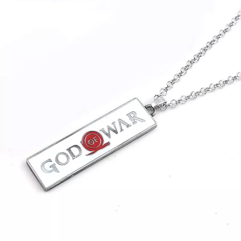 Colar God of War Kratos Game PS4 Logo Branca