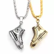 Colar Hip-hop sapatos esportivos pingente colar de ouro prata cor feminina jóias sapatos colar de jóias presente de corrida para o amante dos esportes