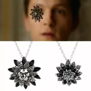 colar homem aranha filmes do baile de cristal colar moda joias preto dahlia pingente Brinco elegante do vintage punk gótico cristal strass orelha manguito envoltório clipe brincos