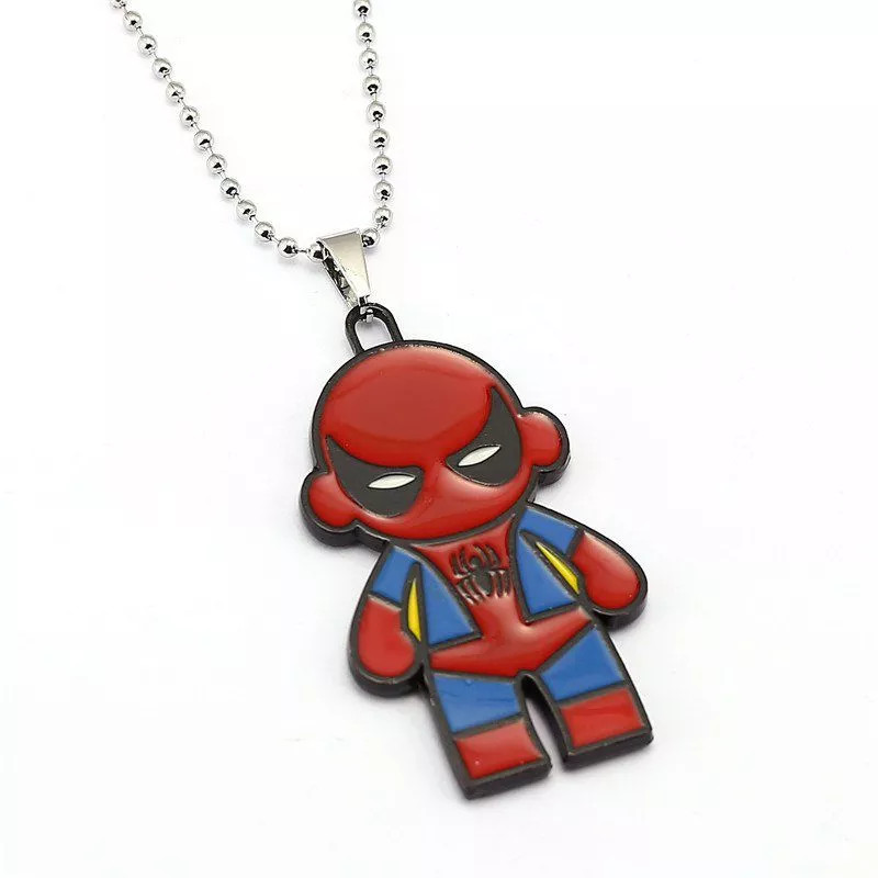 colar homem aranha spider man vingadores avengers chibi super heroi Colar Hellboy Chibi Super-Herói