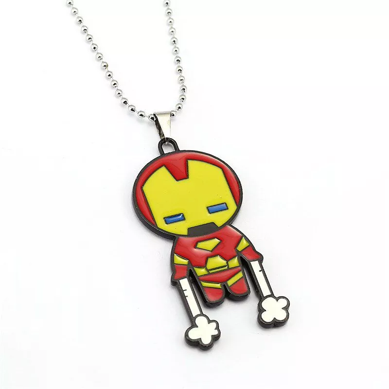 colar iron man homem de ferro avengers vingadores chibi super heroi Colar Hellboy Chibi Super-Herói