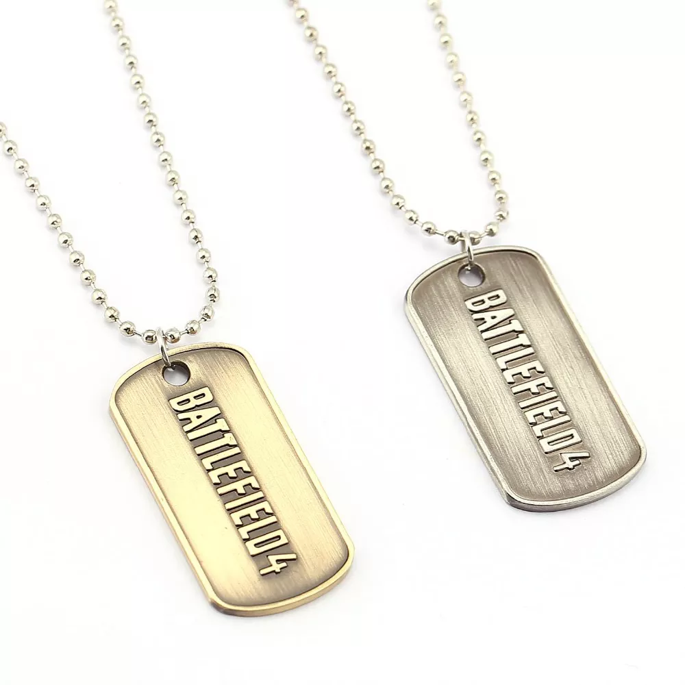 colar jogo battlefield 3 dog tags colar charme liga pingente acessorios Kpop pequeno colar de aço inoxidável amizade presente simples círculo redondo charme gargantilha colar pingente graduação jóias homem