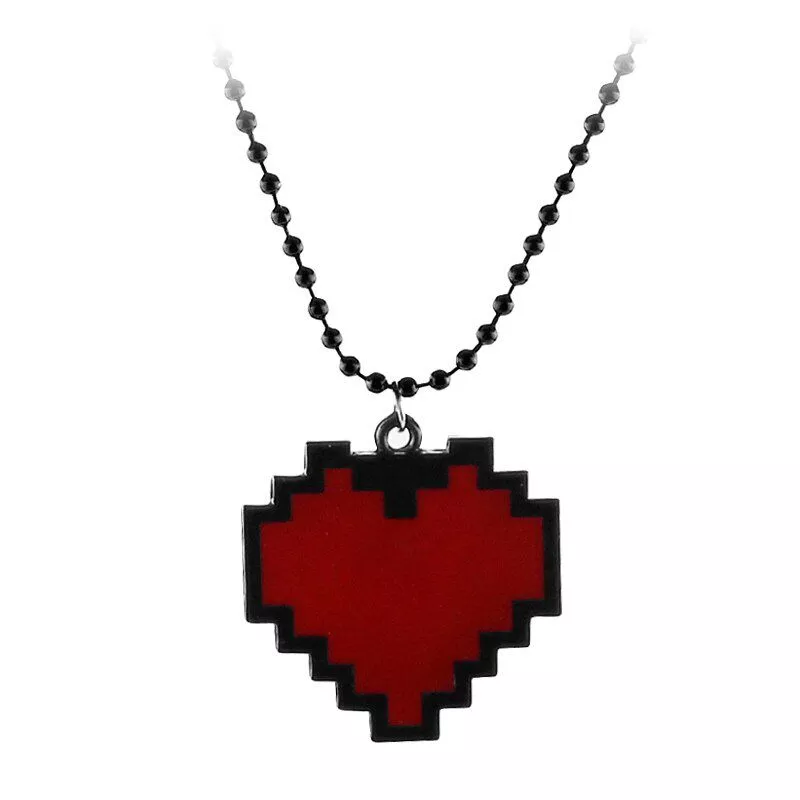 Colar Jogo Undertale papiro sans frisk bravura amor coração colar pingente link corrente feminino jóias acessórios