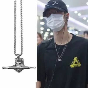 colar k pop wang yibo mesmo colar skate ins rua danca tendencia colar acessorios Óculos Gojo satoru cosplay jujutsu kaisen preto acessórios traje anime adereços