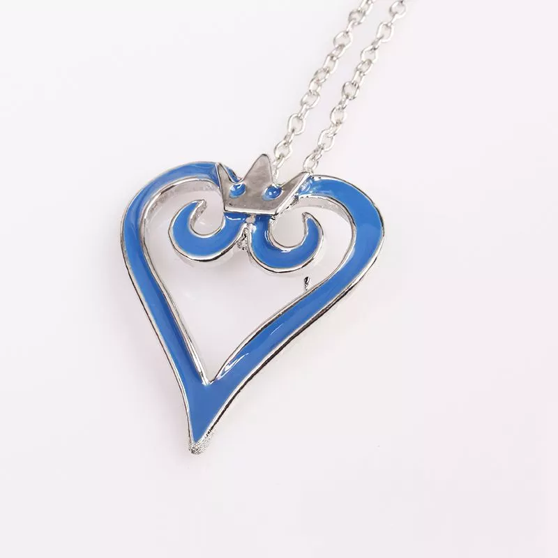 colar kingdom hearts game chave oblivion coracao azul Colar África mapa iced para fora corrente strass cristal ouro/prata cor pingente & colar corrente para moda masculino/feminino presente jóias