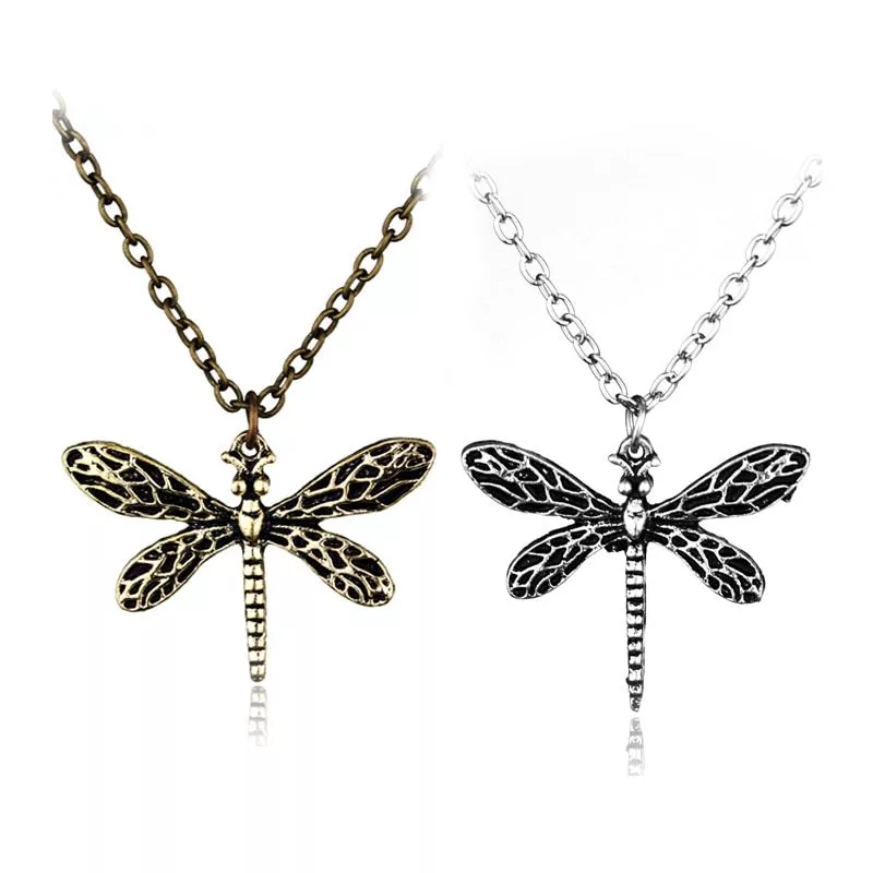 Colar Libelula Bronze/Prata