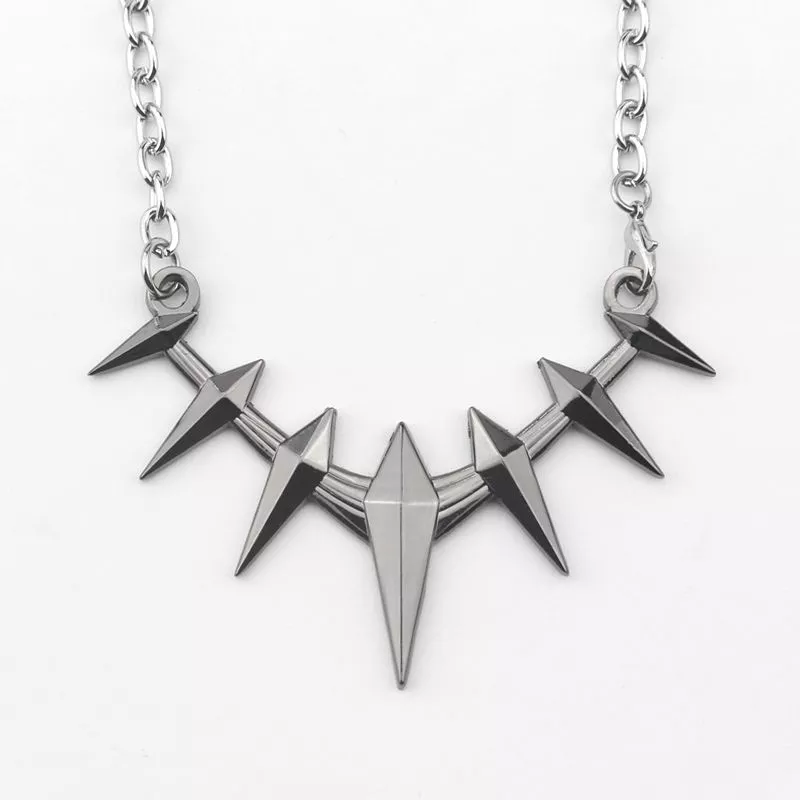 Colar Marvel Black Panther Pantera Negra Prata