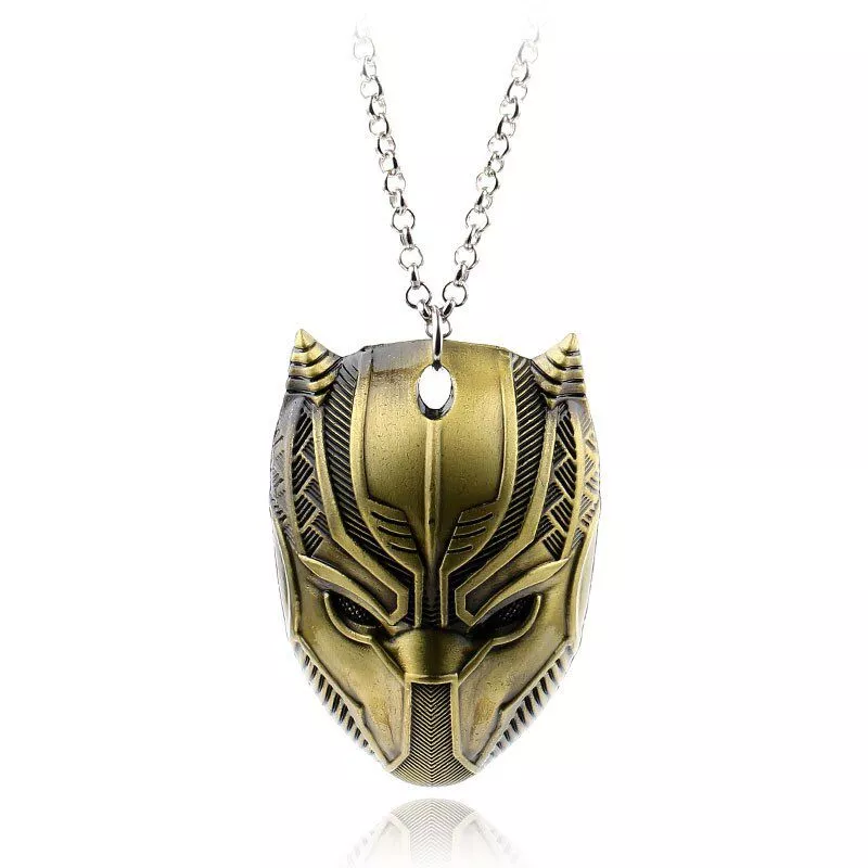 Colar Marvel Black Panther Pantera Negra Wakanda Dourado
