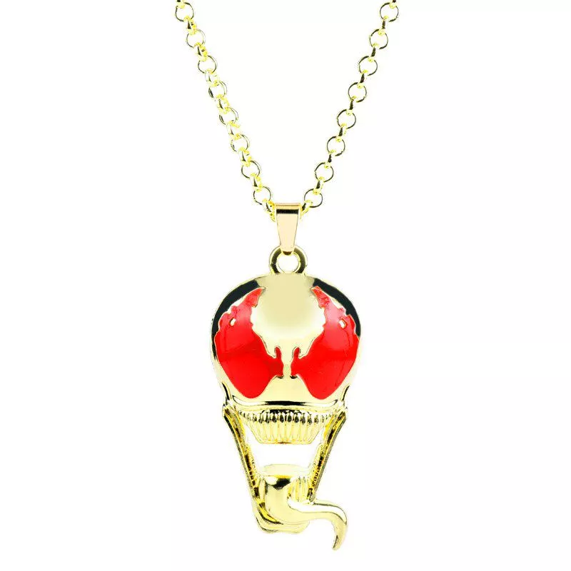 Colar Marvel Disney Incrível Homem-Aranha Venom Dourado