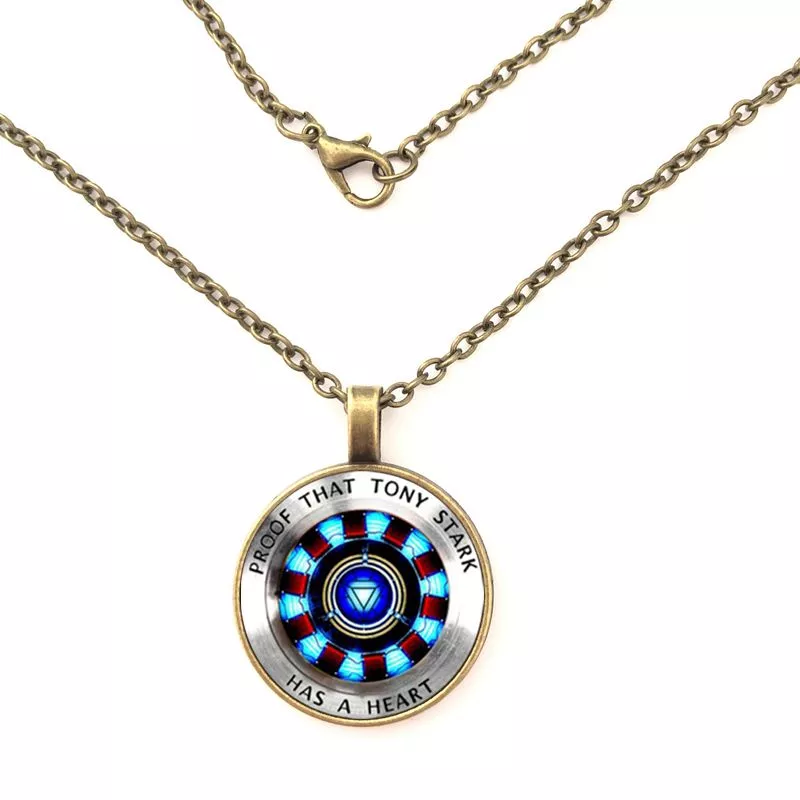 Colar Marvel Iron Man Homem de Ferro Tony Stark Dourado