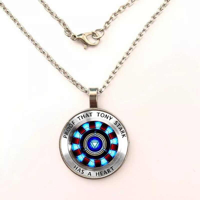Colar Marvel Iron Man Homem de Ferro Tony Stark Prata