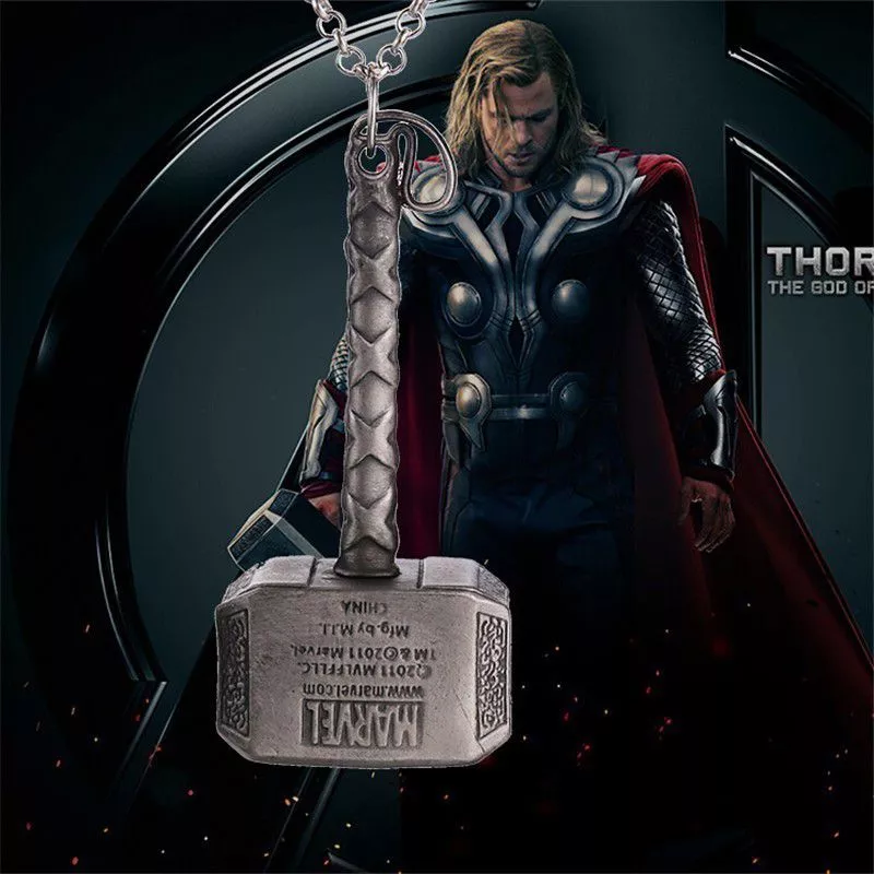 colar marvel martelo thor o mundo sombrio prata Chaveiro Guerra Infinita Marvel Martelo 4928 Thor