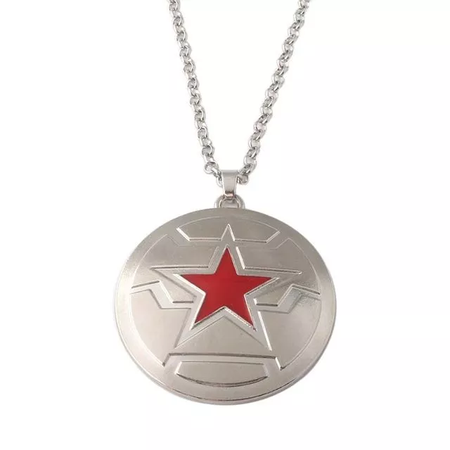 colar marvel vingadores guerra infinita escudo capitao america prata Colar Vingadores Marvel Capitão América Escudo Prata