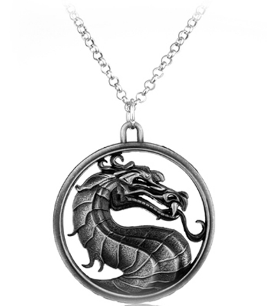 Colar Mortal Kombat Logo Dragão