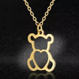 colar oco urso charme colar para as mulheres moda charme colares atacado Colar oco urso charme colar para as mulheres moda charme colares atacado