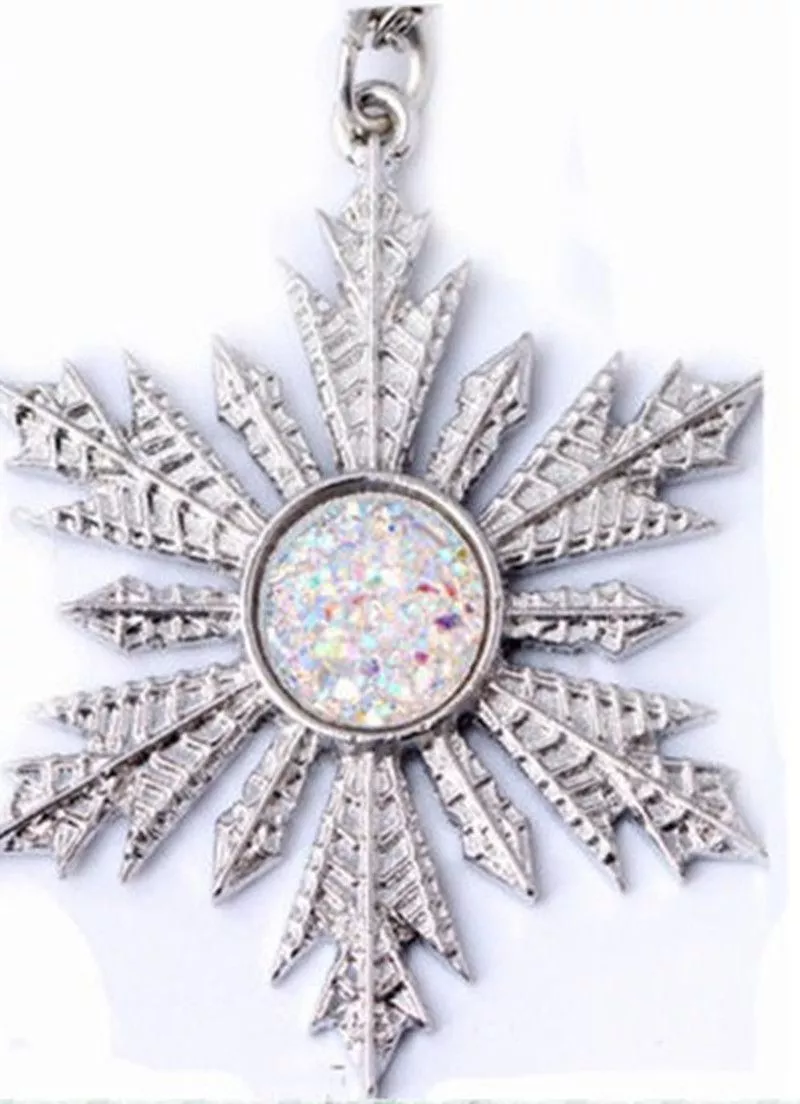 Colar Once Upon A Time Elsa Frozen Floco de Neve