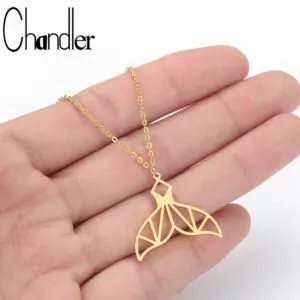 colar origami sereia pingente de aco inoxidavel colar de cauda de peixe forma charme Braçadeira Fate FGO Saber Alter Arturia Pendragon Preto Sabre Cosplay 5.2 Pés Quentes Cachecol Macio