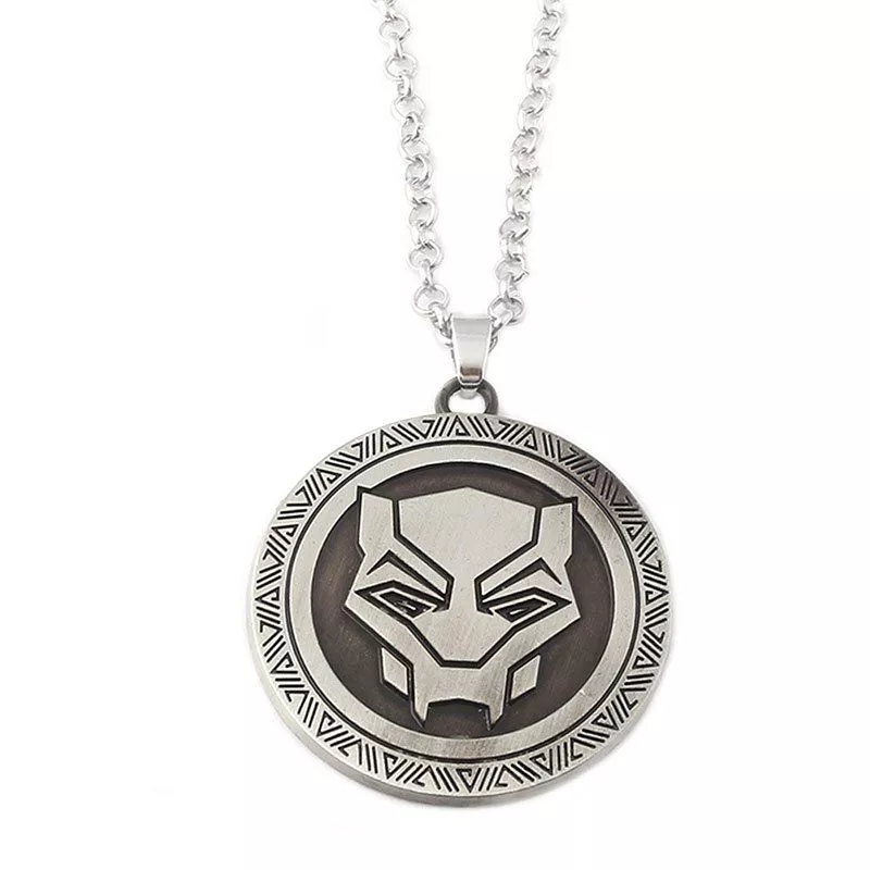 Colar Pantera Negra Vingadores Ultimato Logo Guerra Infinita Black Panther #47734