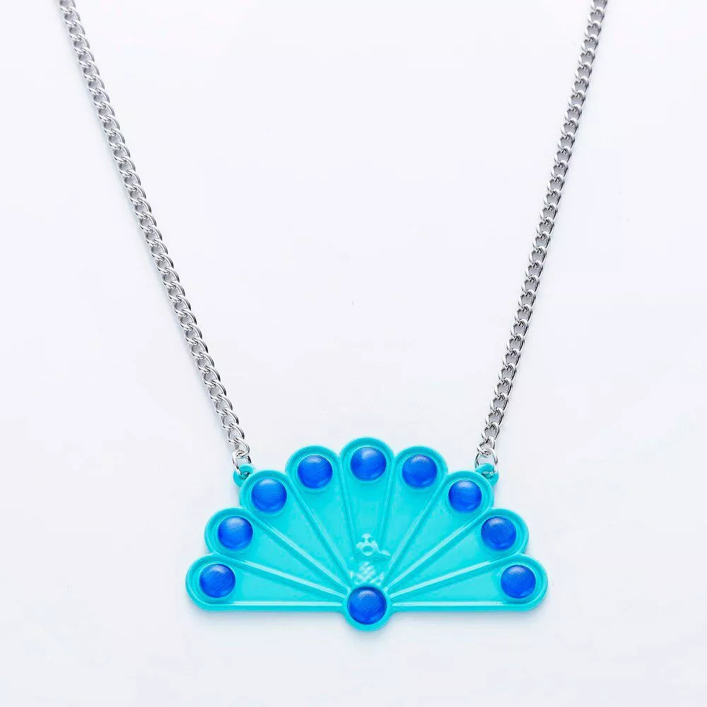 Colar Pavão Peacock Ladybug Necklace Big Pendant with Opals Long Choker Necklace Silver Fashion Anime Cute Jewelry Women Christmas Gift