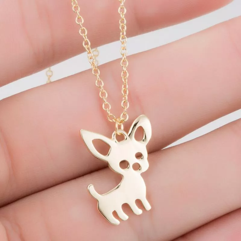 Colar Pet Dog Chihuahua Dourado
