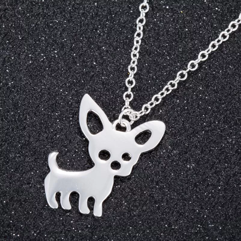 Colar Pet Dog Chihuahua Prata