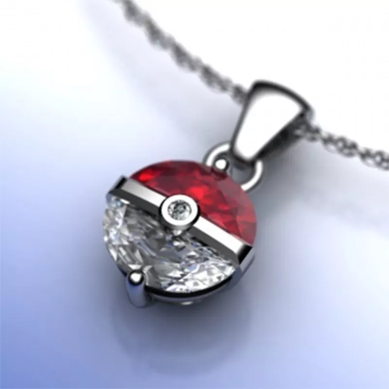 Colar Pokemon Pokebola pokeball pingente longo colar de corrente gargantilha para a moda feminina jóias pikachu