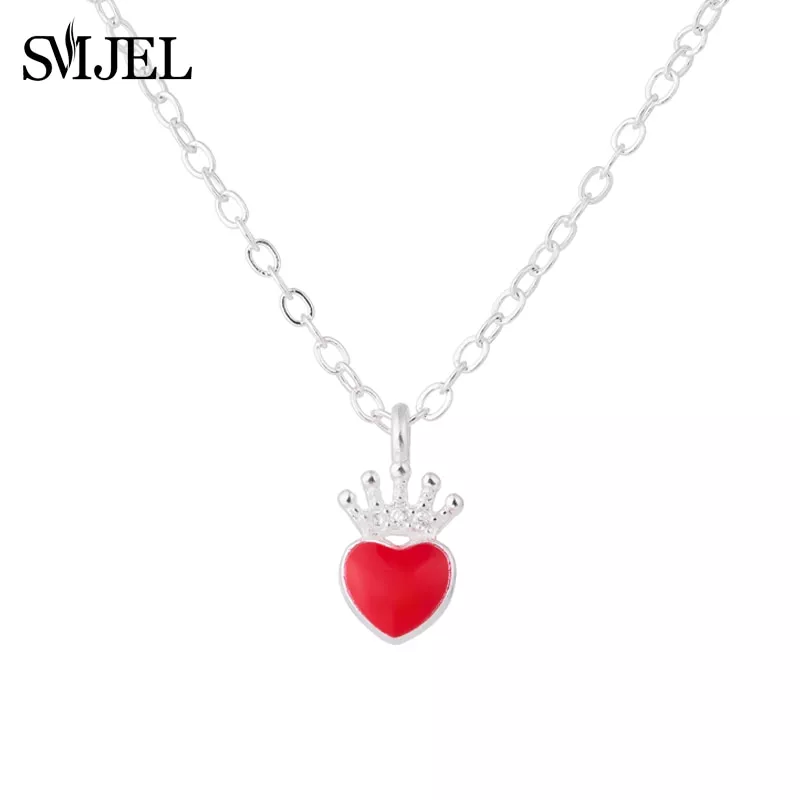 colar rainha dos coracoes smjel moda prata evie colar descendentes coracao Casamento feminino menina strass cabeça coroa princesa jóias ornamento de cabelo estilo de fadas dropshipping