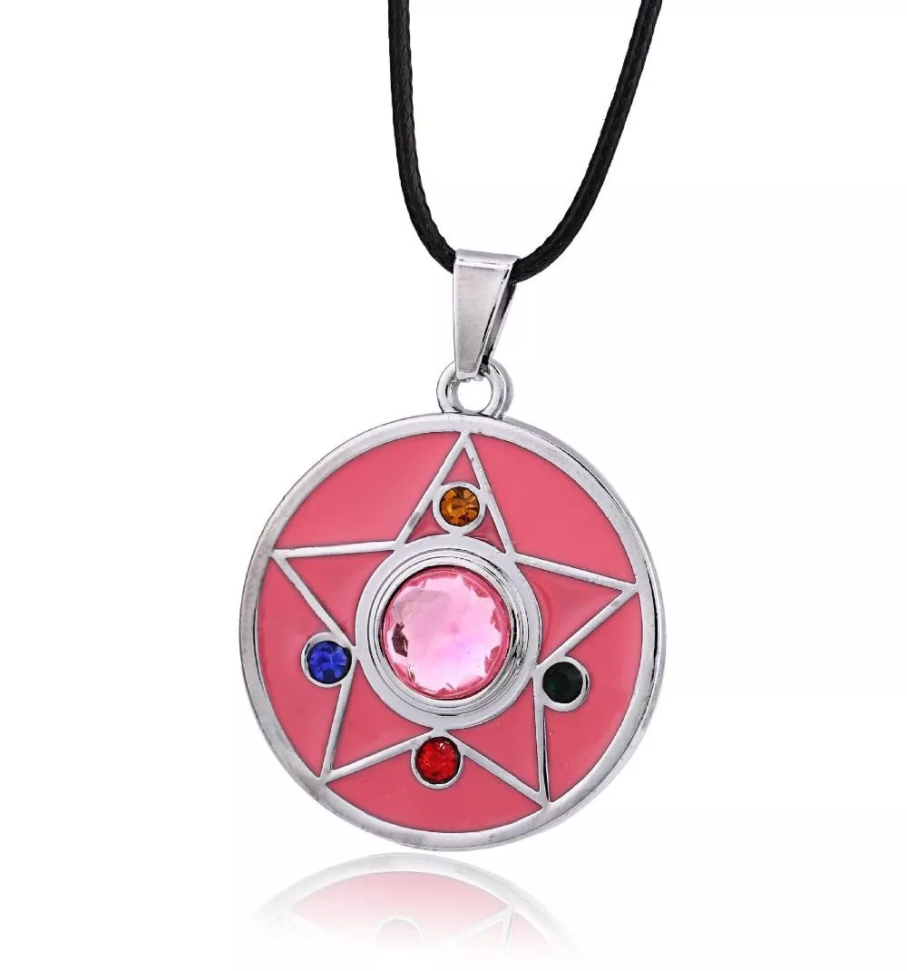 colar sakura card captors vela lua gargantilha colar estrela de alta qualidade Brinco Anime Sailor Moon Sakura Card Captor japonês anime cor de ouro coração com vermelho azul cristal marinheiro lua varinha mágica forma chave brincos para meninas crianças presentes