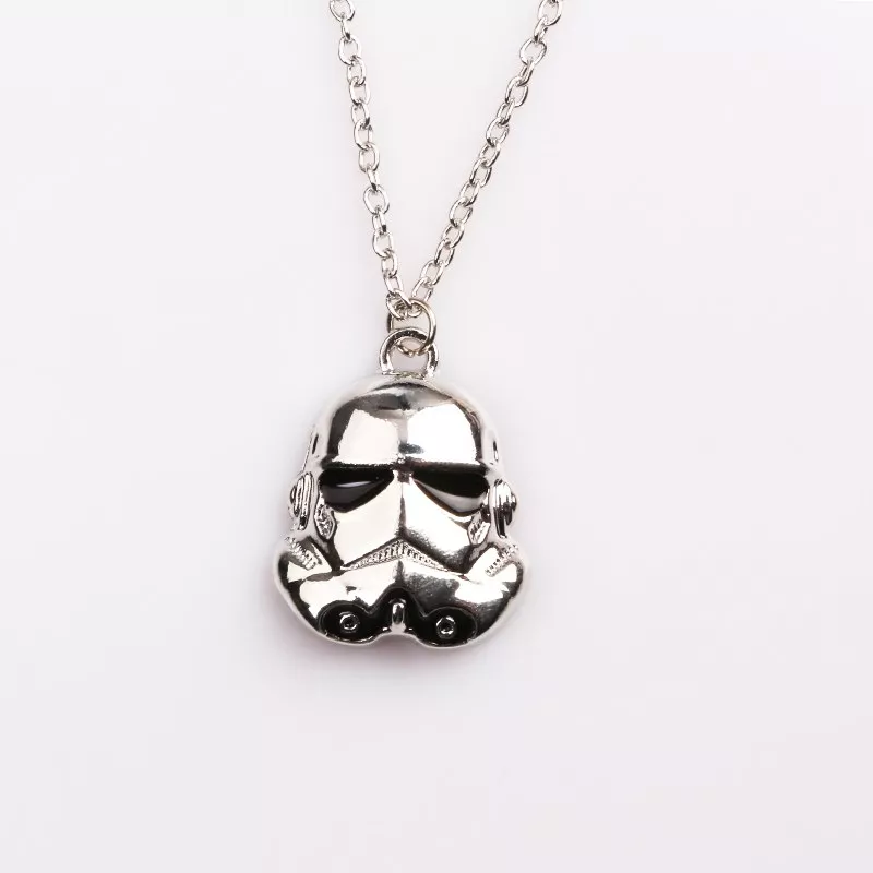 colar star wars Ultimo jedi stormtrooper prata Broche Alice no País das Maravilhas #7