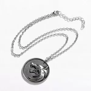 colar the witcher game jogo netflix lobo cabeca colar feminino presentes de natal Braçadeira Fate FGO Saber Alter Arturia Pendragon Preto Sabre Cosplay 5.2 Pés Quentes Cachecol Macio