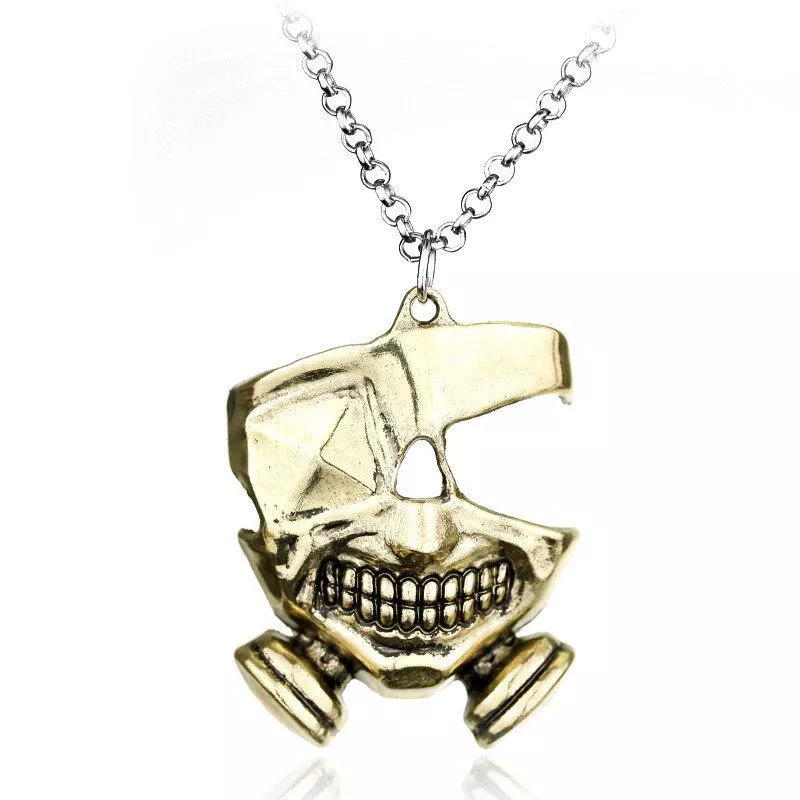 Colar Tokyo Ghoul Máscara Anime Dourado
